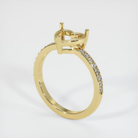 18K Yellow Gold Pave Ring Setting Video