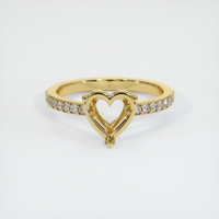 18K Yellow Gold Pave Ring Setting Image