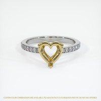 14K Yellow & White Pave Ring Setting Image