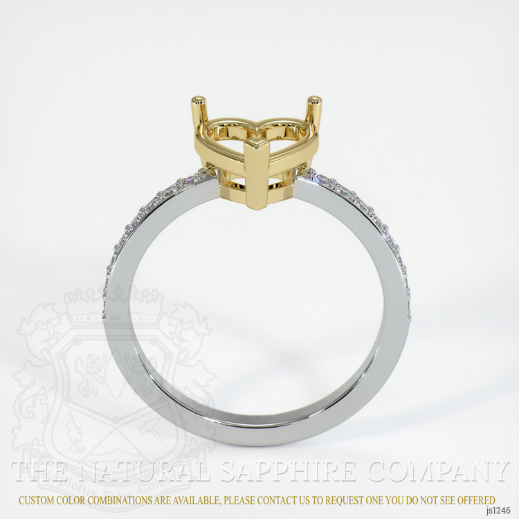 18K Yellow & White Pave Ring Setting
