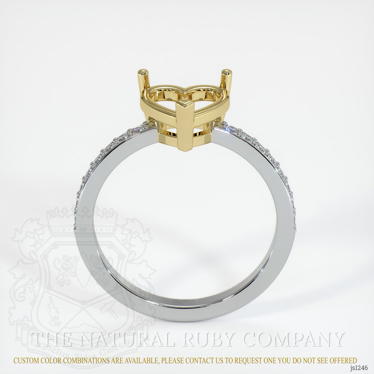 18K Yellow & White Pave Ring Setting