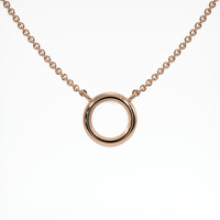 Bezel Garnet Necklace 2.60 Ct., 14K Rose Gold Combination Setting