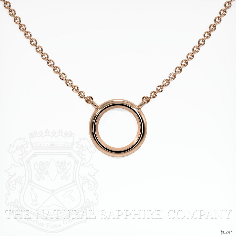 Bezel Garnet Necklace 2.60 Ct., 14K Rose Gold