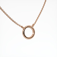 14K Rose Gold Bezel Necklace Setting Image