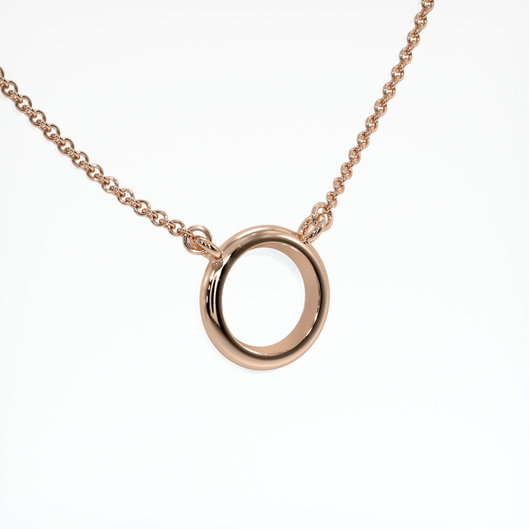 14K Rose Gold Bezel Necklace Setting