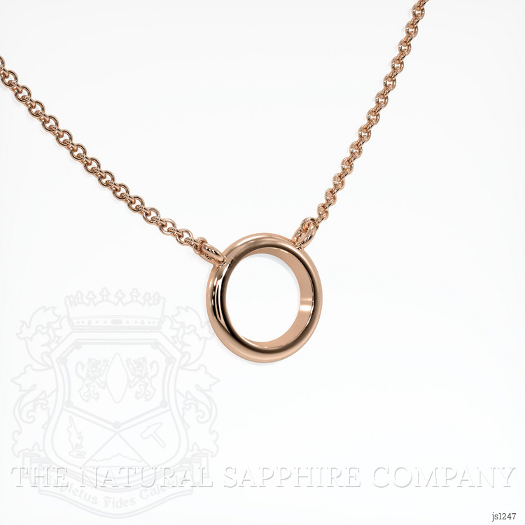 14K Rose Gold Bezel Necklace Setting