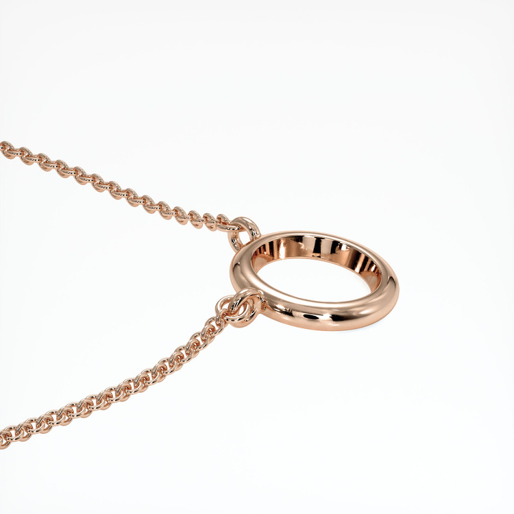 14K Rose Gold Bezel Necklace Setting