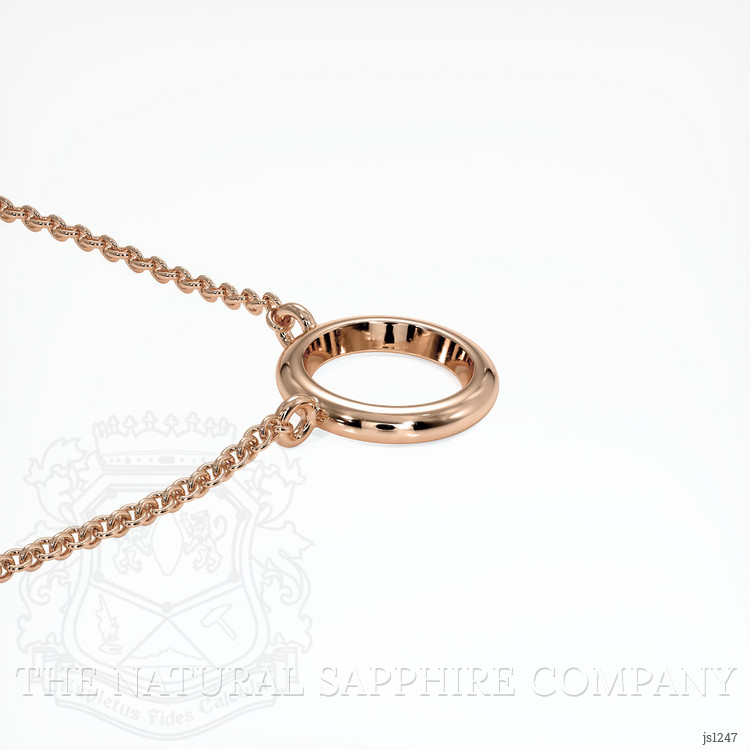 14K Rose Gold Bezel Necklace Setting