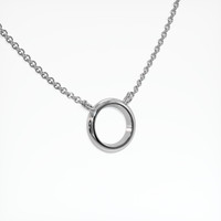 14K White Gold Bezel Necklace Setting Image