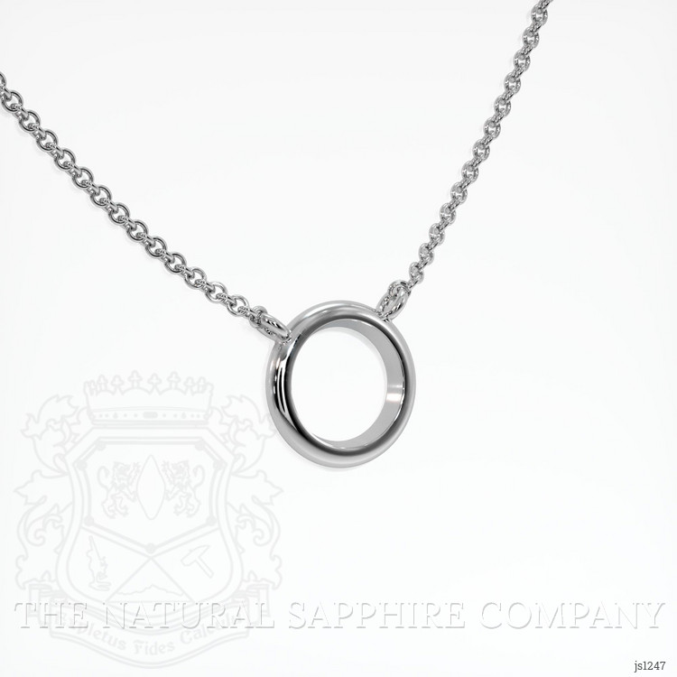 14K White Gold Bezel Necklace Setting