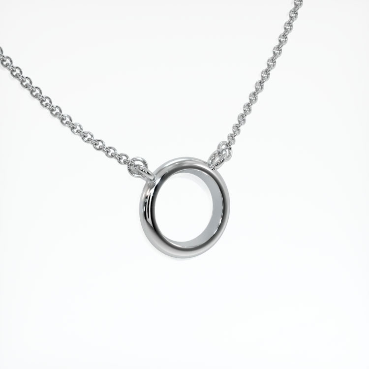 14K White Gold Bezel Necklace Setting