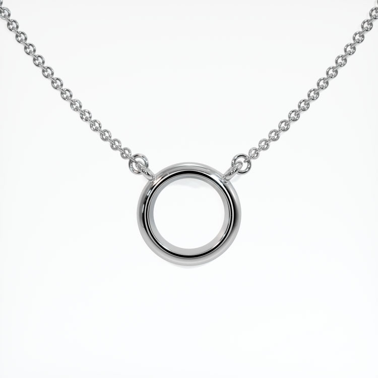 18K White Gold Bezel Necklace Setting