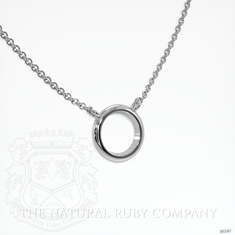 18K White Gold Bezel Necklace Setting
