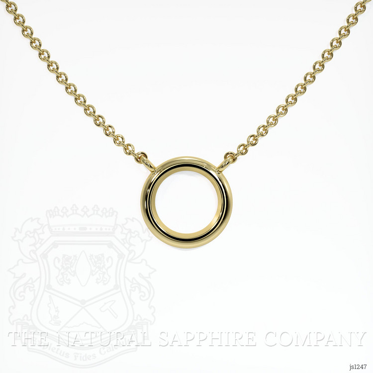 14K Yellow Gold Bezel Necklace Setting