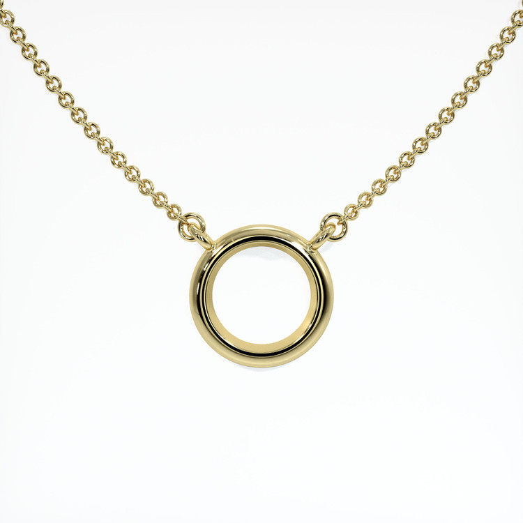 14K Yellow Gold Bezel Necklace Setting