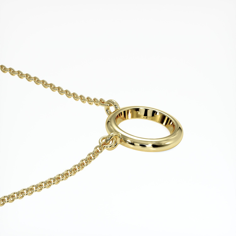14K Yellow Gold Bezel Necklace Setting