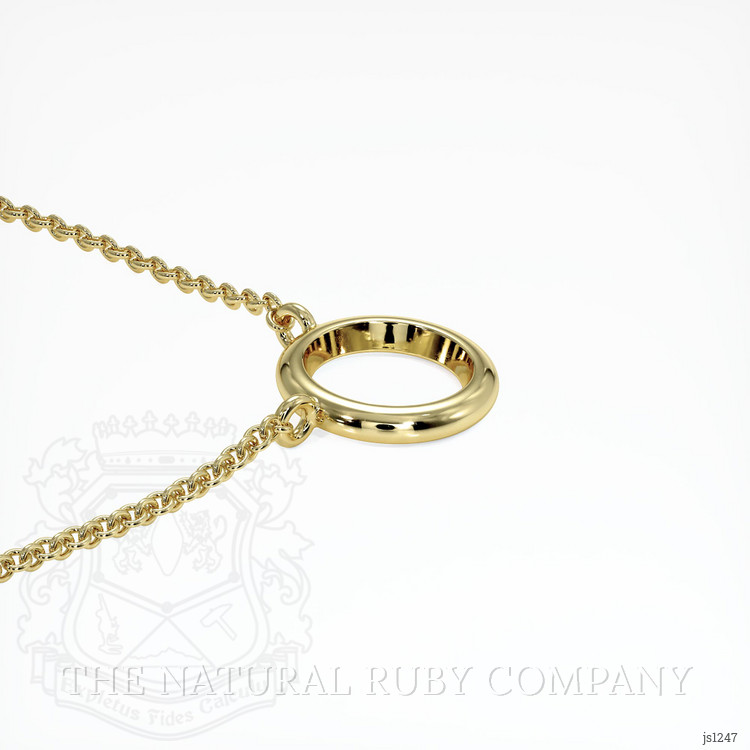 14K Yellow Gold Bezel Necklace Setting