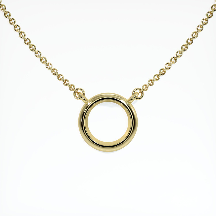 18K Yellow Gold Bezel Necklace Setting