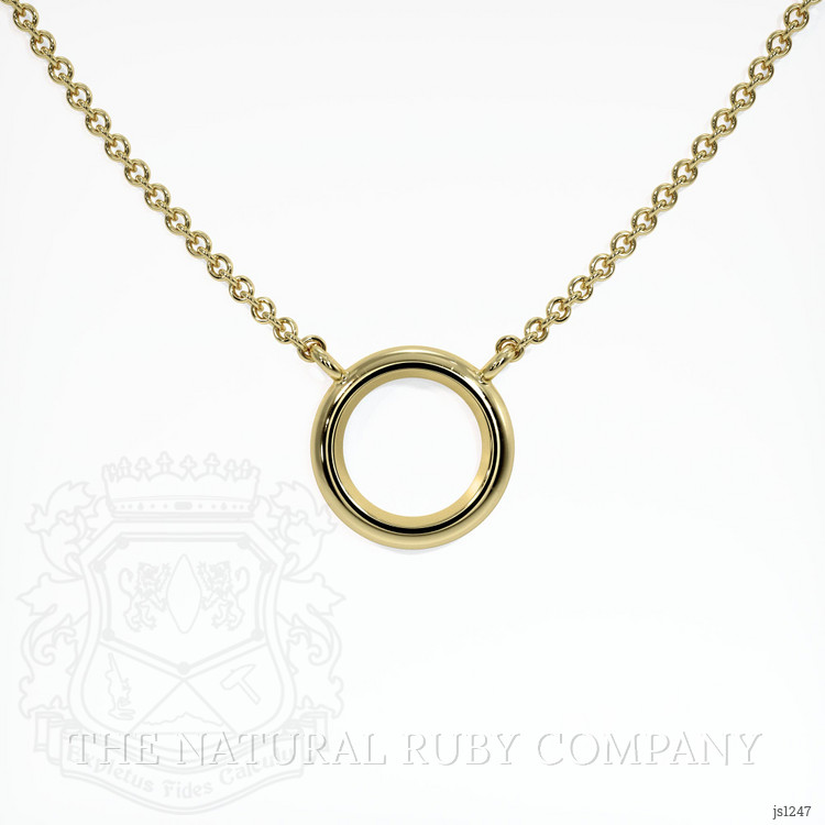 18K Yellow Gold Bezel Necklace Setting