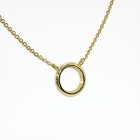 18K Yellow Gold Bezel Necklace Setting Image