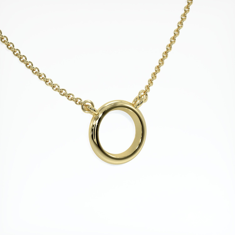 18K Yellow Gold Bezel Necklace Setting