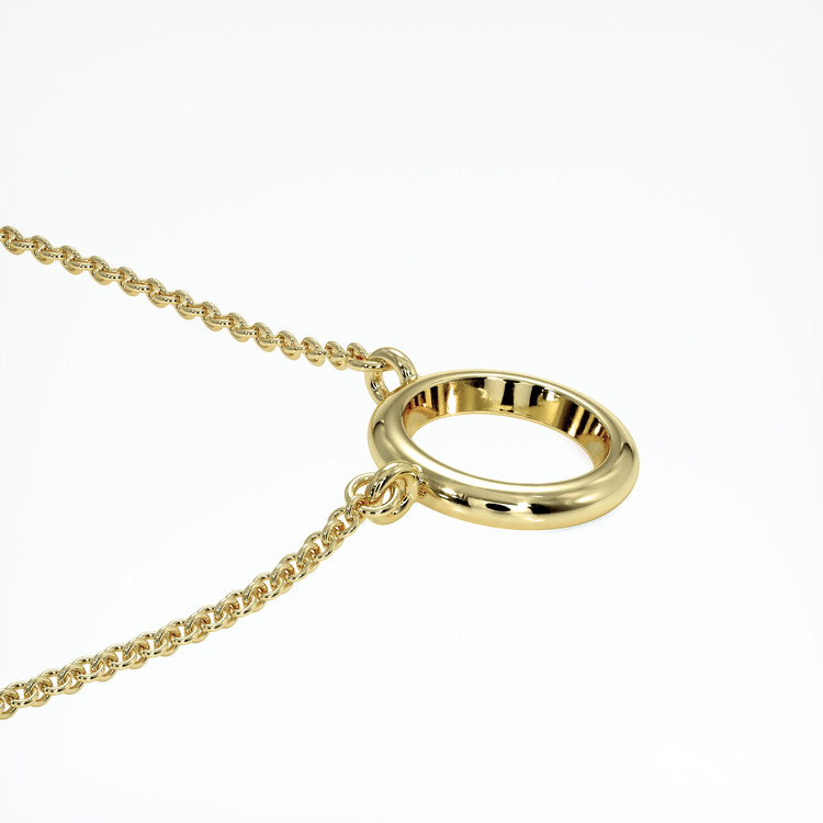 18K Yellow Gold Bezel Necklace Setting
