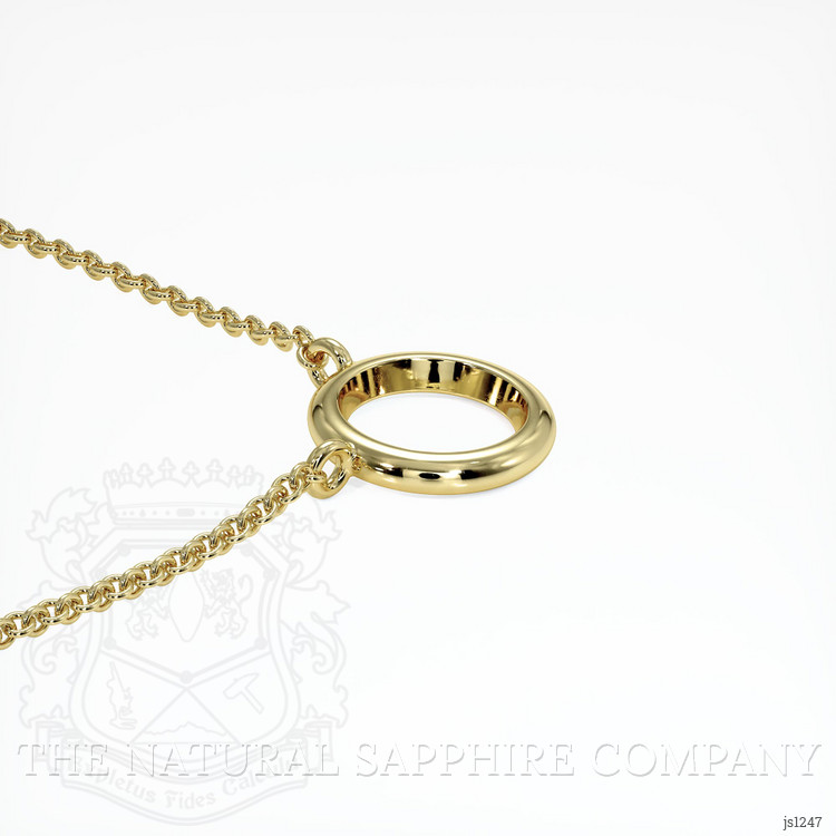 18K Yellow Gold Bezel Necklace Setting