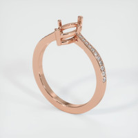 14K Rose Gold Pave Ring Setting Video