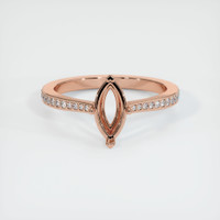 14K Rose Gold Pave Ring Setting Image