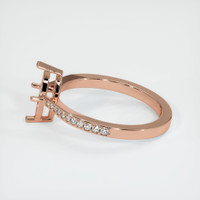 14K Rose Gold Pave Ring Setting Image