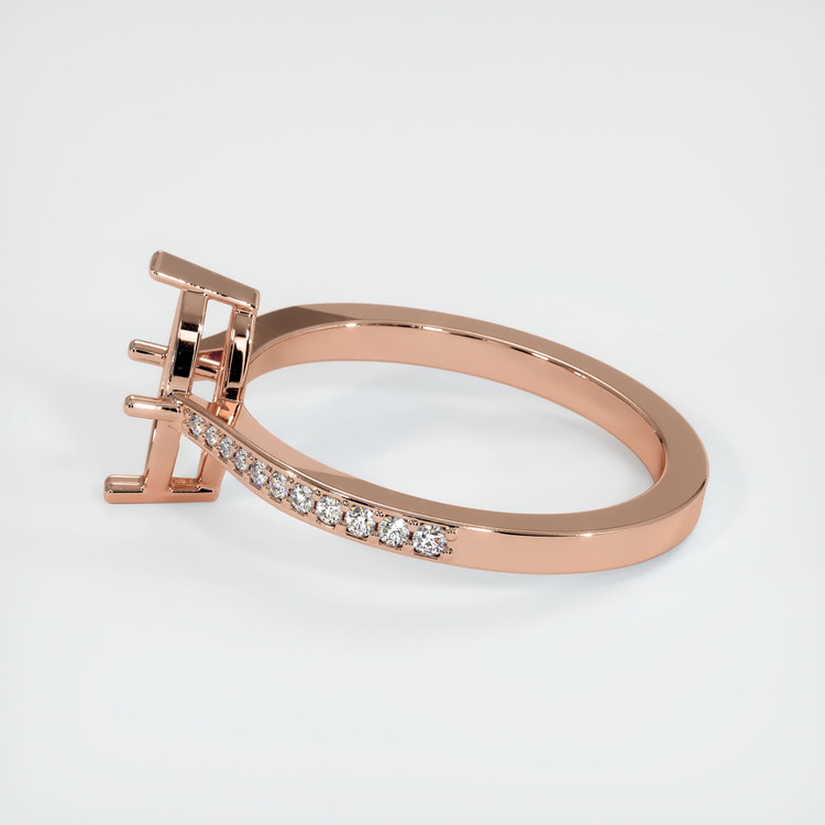 14K Rose Gold Pave Ring Setting