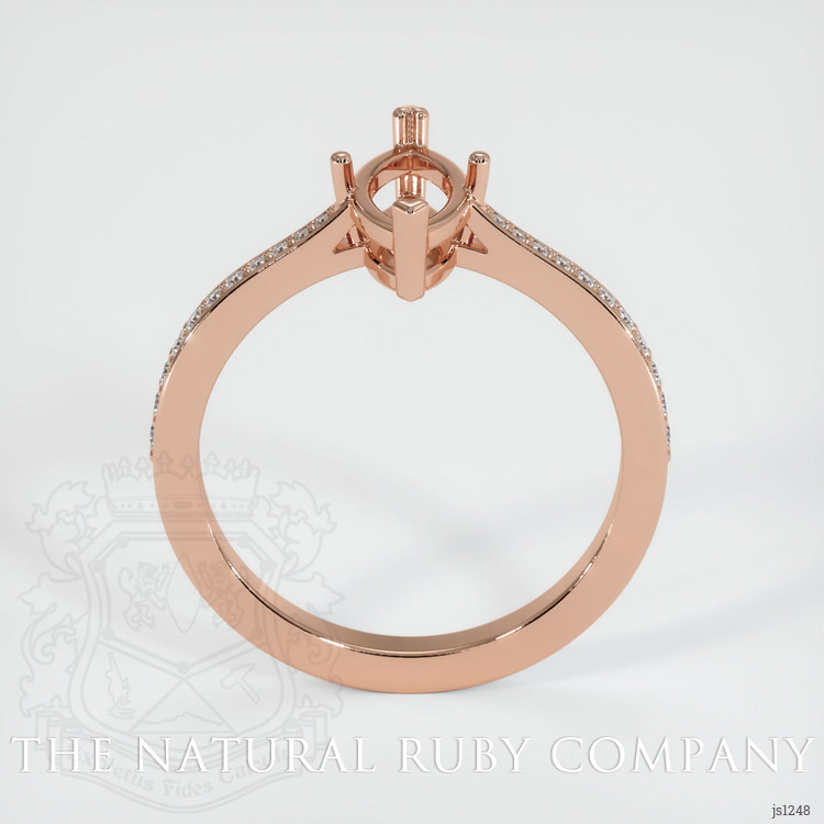 14K Rose Gold Pave Ring Setting