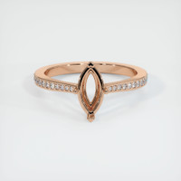 18K Rose Gold Pave Ring Setting Image