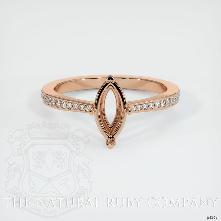 18K Rose Gold Pave Ring Setting