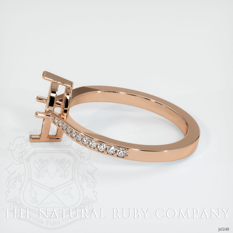 18K Rose Gold Pave Ring Setting