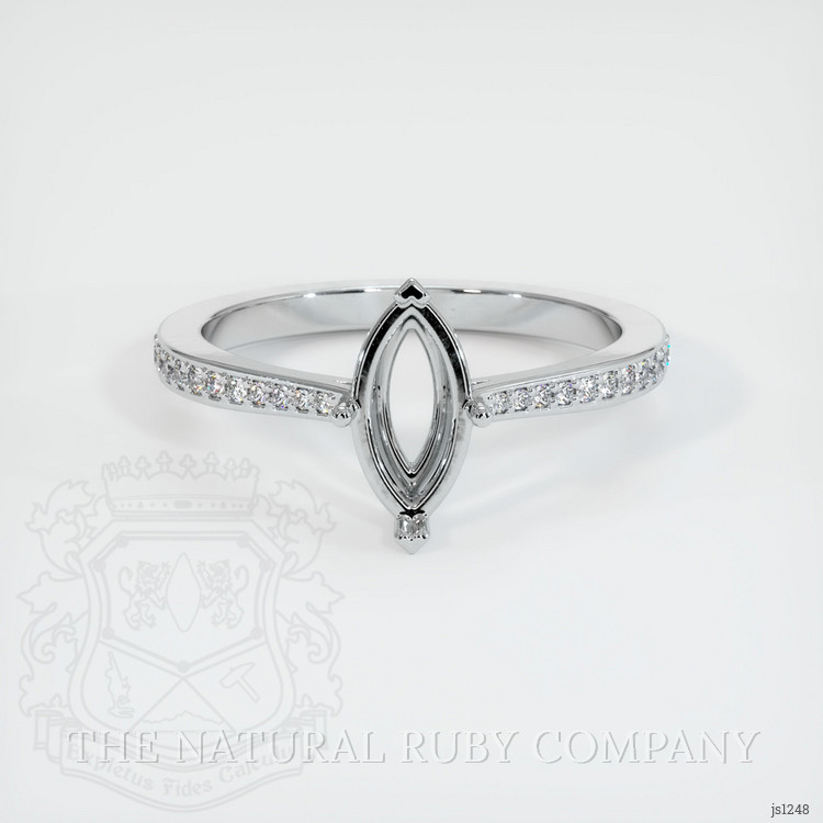 10K White Gold Pave Ring Setting