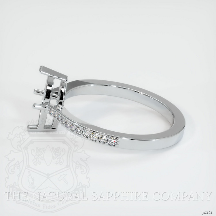 10K White Gold Pave Ring Setting