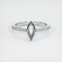 14K White Gold Pave Ring Setting Image