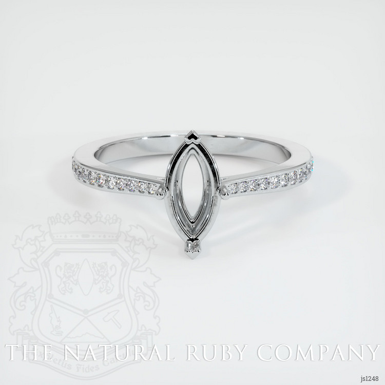 14K White Gold Pave Ring Setting