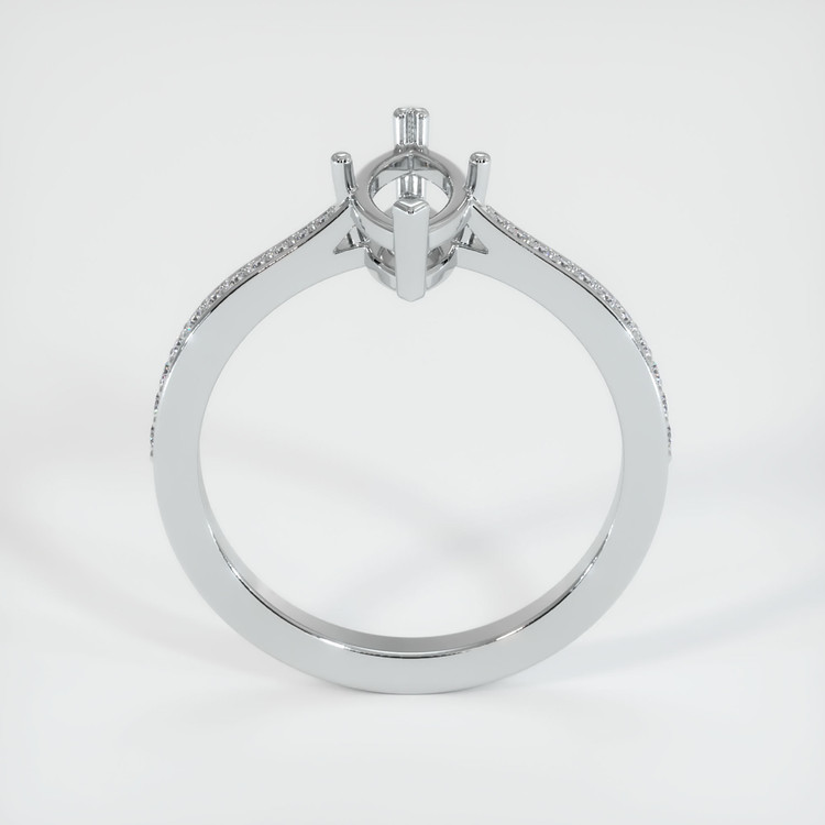 14K White Gold Pave Ring Setting