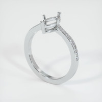 18K White Gold Pave Ring Setting Video