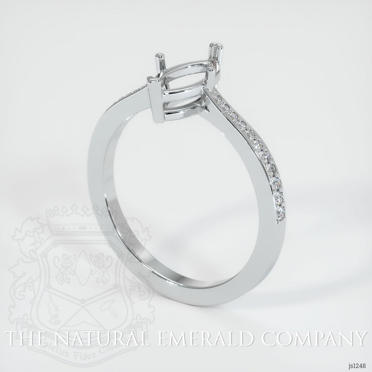  Emerald Ring 0.48 Ct., 18K White Gold