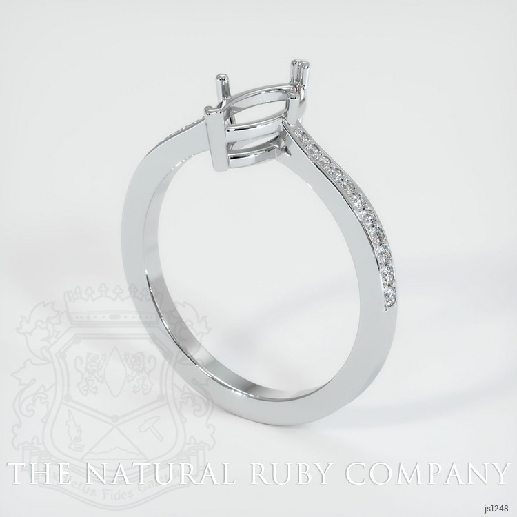 18K White Gold Pave Ring Setting