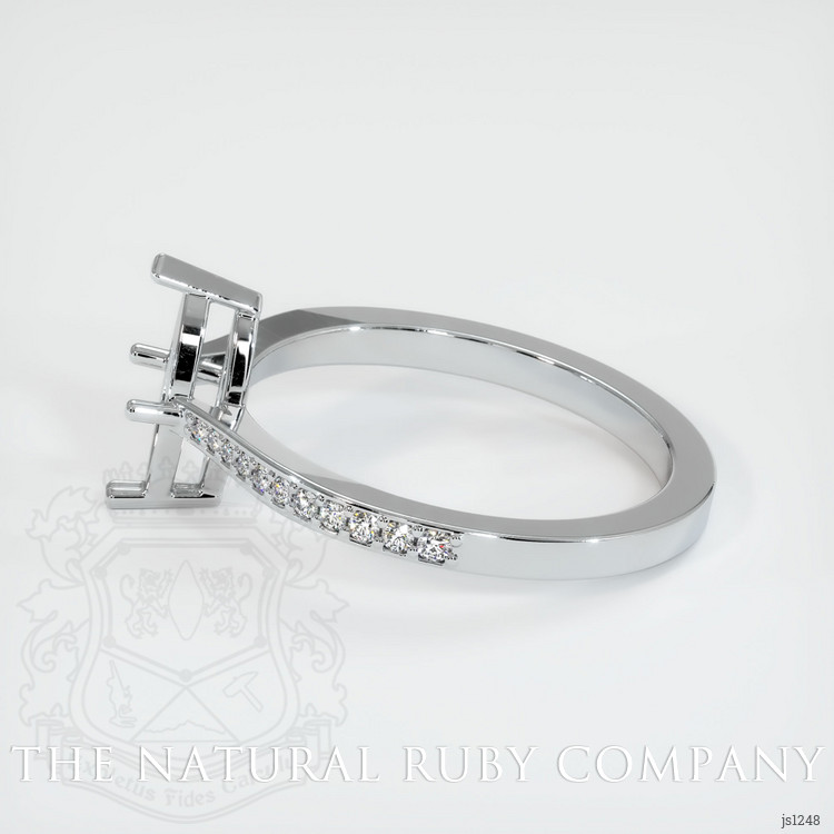 18K White Gold Pave Ring Setting