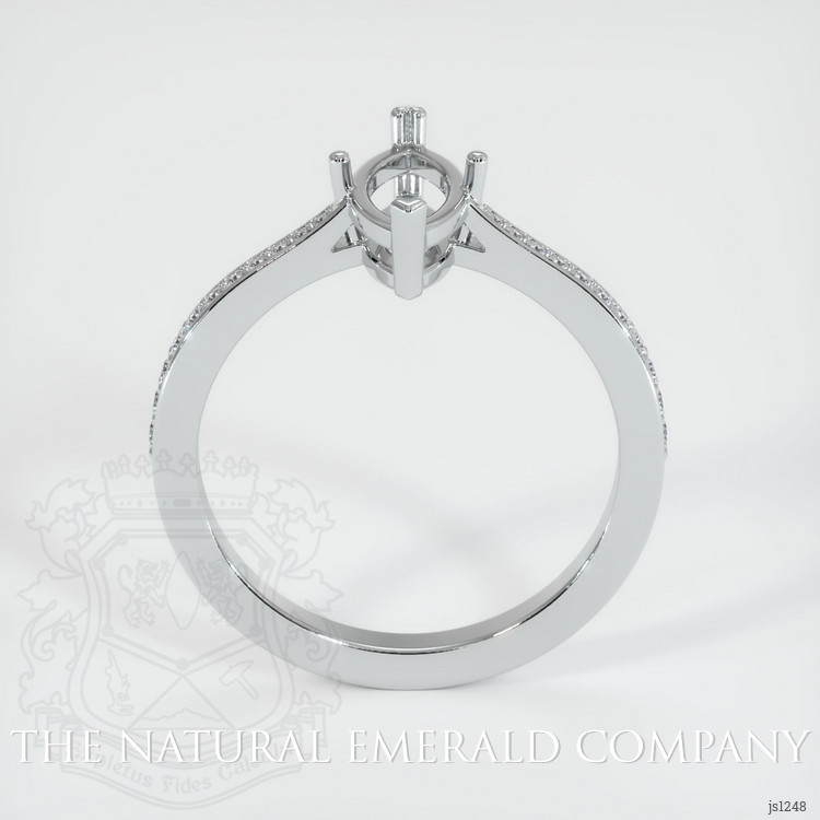 18K White Gold Pave Ring Setting