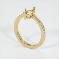 14K Yellow Gold Pave Ring Setting Video