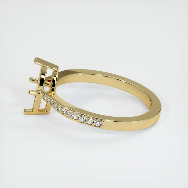 14K Yellow Gold Pave Ring Setting