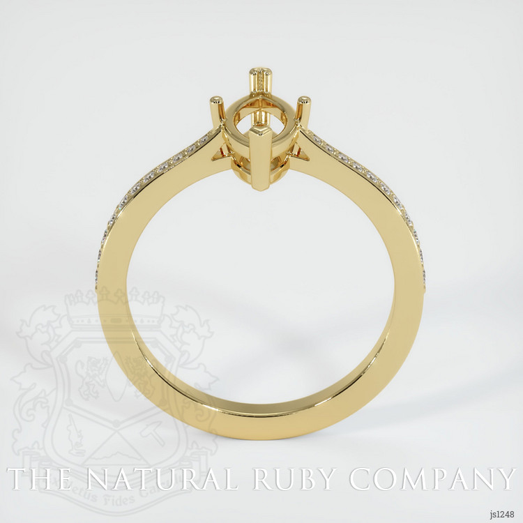14K Yellow Gold Pave Ring Setting