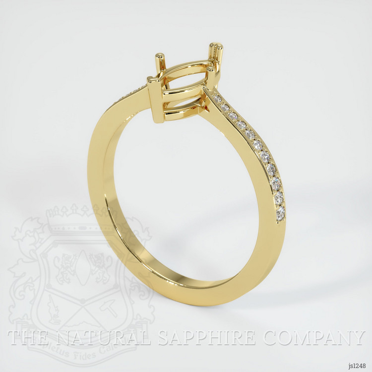 18K Yellow Gold Pave Ring Setting