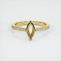 18K Yellow Gold Pave Ring Setting Image